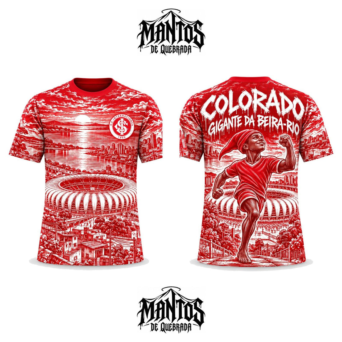 Camiseta de Quebrada Colorado Gigante da Beira-Rio, frente e costas