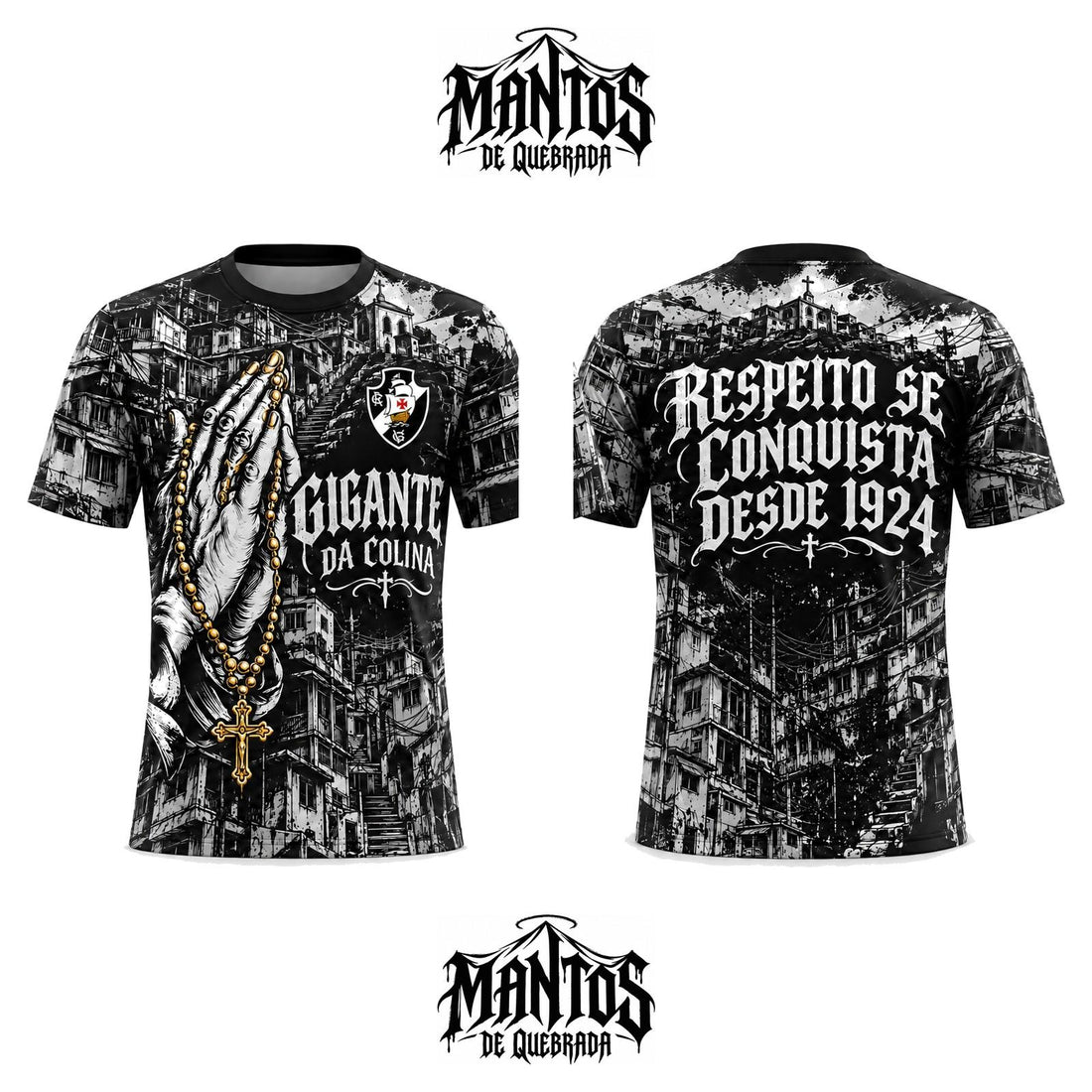 Camiseta de Quebrada Gigante da Colina Cruzmaltino, frente e costas
