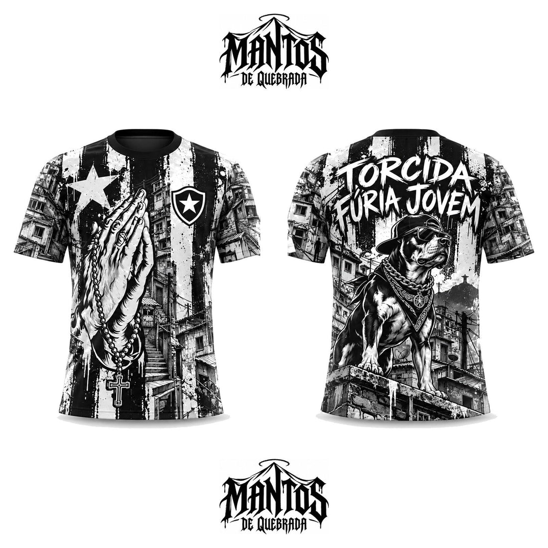 Camiseta de Quebrada Fogão Estrela Solitária, frente e costas